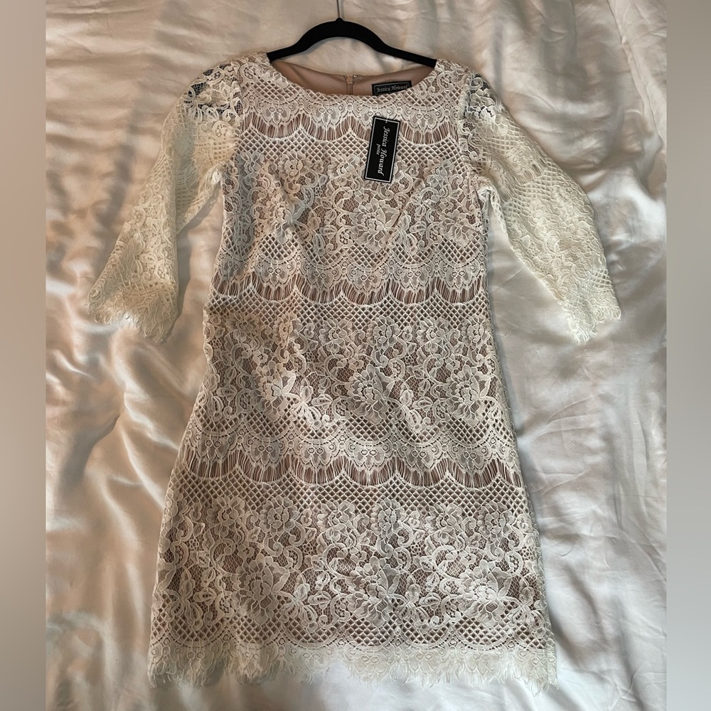 Jessica Howard Ivory Lace Dress